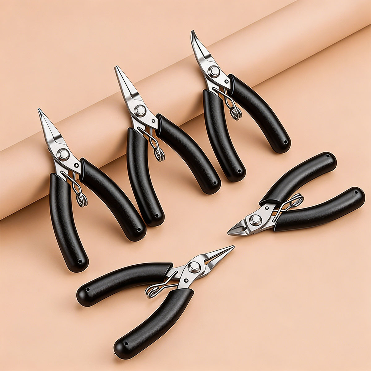 Jewelry Making Pliers Set - Pinze a Punta Curva in Acciaio