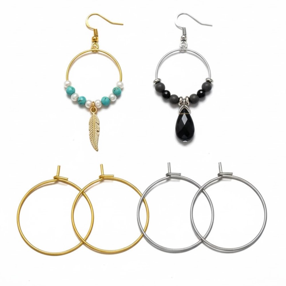 Jewelry Making Wire - 50 Pezzi Orecchini a Cerchio in